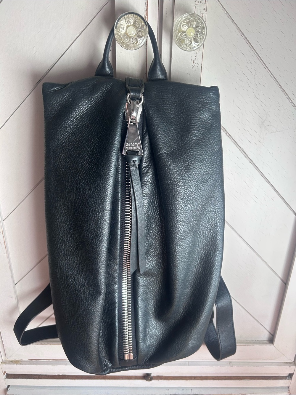 Aimee Kestenberg Black Leather women’s Backpack